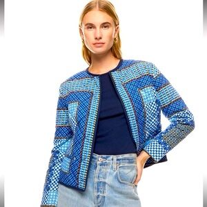 Central Park West Wren Quilted Print Jacket size XS preppy bohemian shabby chic